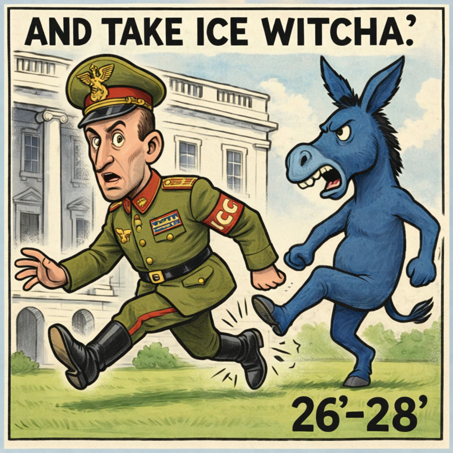 Blue Donkey -- Cleans White House