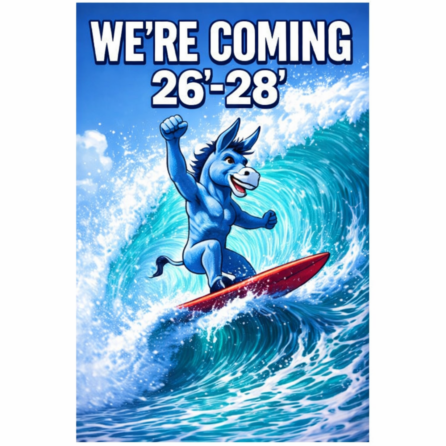 Surfing Blue Donkey